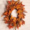 Herbst-Türkranz Herbsternte-Kränze Für Haustür Herbst-Bauernhaus-Kranz Mit Beeren und Ahornblatt Für Draußen
