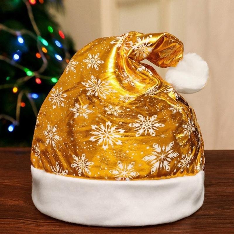 Sequined Christmas Party Santa Hat for Children Adult Pointed Caps Family Gathering Santa Hat Festival Props Headpiece