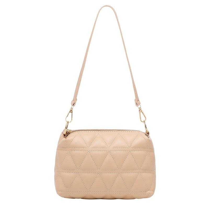 Diamond Pattern Embroidered Flower Chain Handbag Versatile Modern Urban Fan Shoulder Messenger Women's Bag