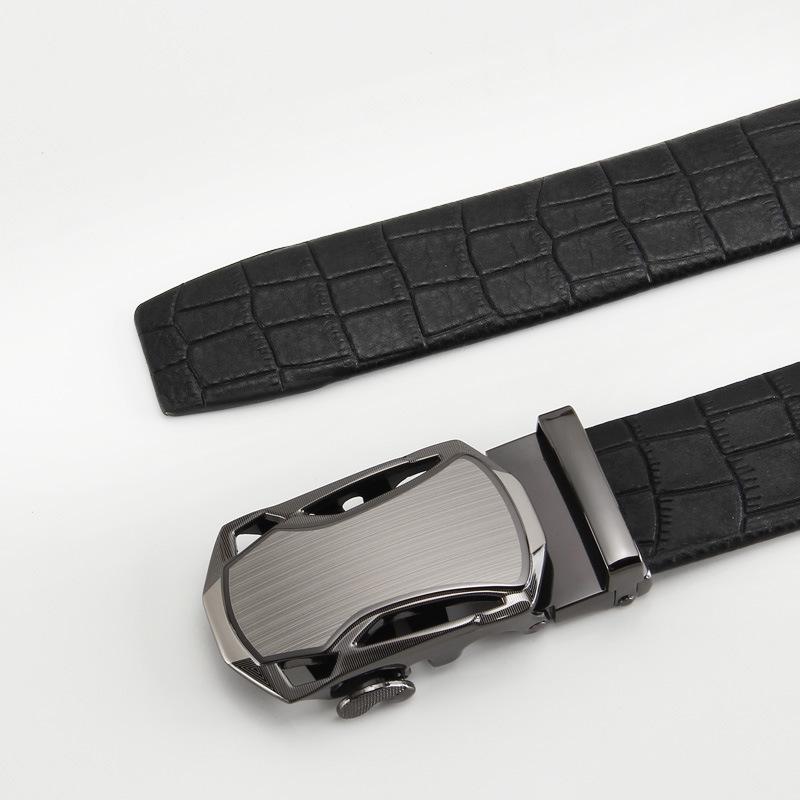 

Мужской ремень из натуральной кожи, двусторонний, из коровьей кожи верхнего слоя, деловой, повседневный, с автоматической пряжкой 110-130cm