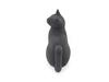 Iwachu Paperweight, Long-Tailed Cat, Black, Dimensions (cm): 5 X 3.5 X 7.5 (H), 30501, Nambu Ironware