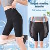 Ultra-dünne Eis-Seide Übergröße Nahtlose Yoga-Capris, Anti-Exposure Barbie Basis-Schicht oder Oberbekleidung Haifisch-Hose