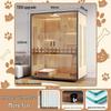 Wooden Indoor Cat Villa: Multi-Functional Pet Cabinet Shelter and Bed