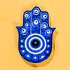 Evil Eye Hand of Fatima Holder,Jewelry Tray, Ring Dish,Decorative White Ceramic Ring Tray for Jewelry, Key Bowl