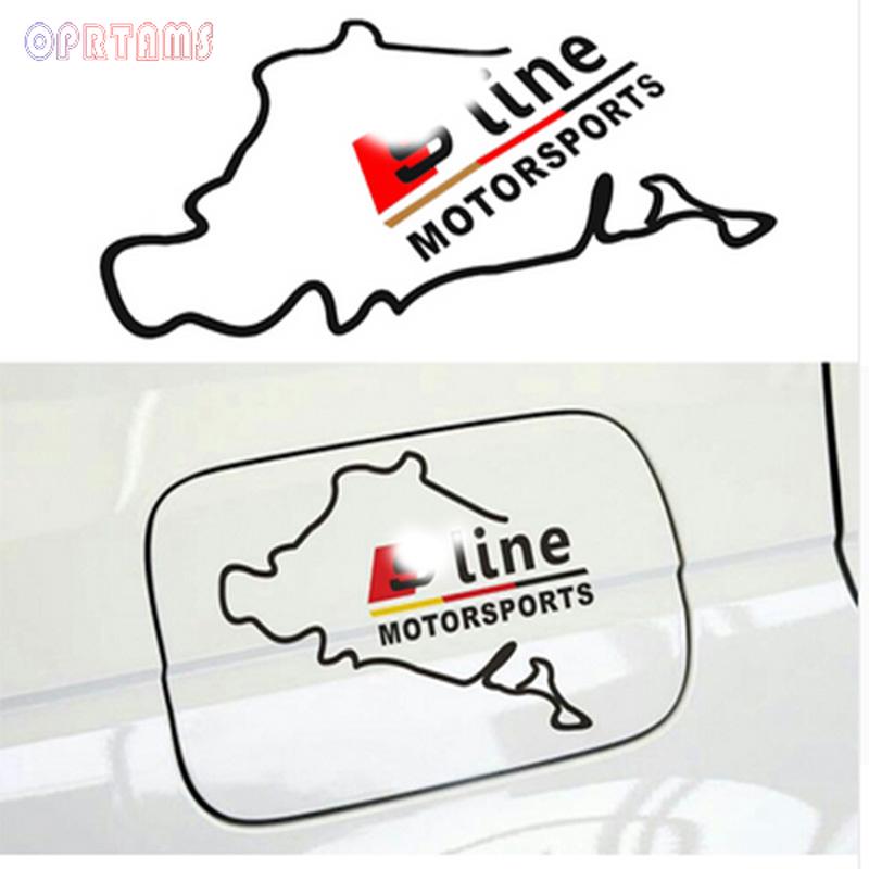 1 pcs new car fuel tank cap sticker racing track Newberg Green for Sline logo car styling auto