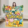 Cool Dragon Charizard Cartoon Blanket Velvet Air Conditioning Poke-Mon Portable Soft Throw Blanket for Bedding Couch Rug Piece