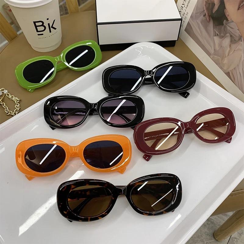 New Oval Big Frame Ladies Sunglass  Fashion Femalle Sunglasses Trendy Retro Designer Sun Shades Eyewear Uv400