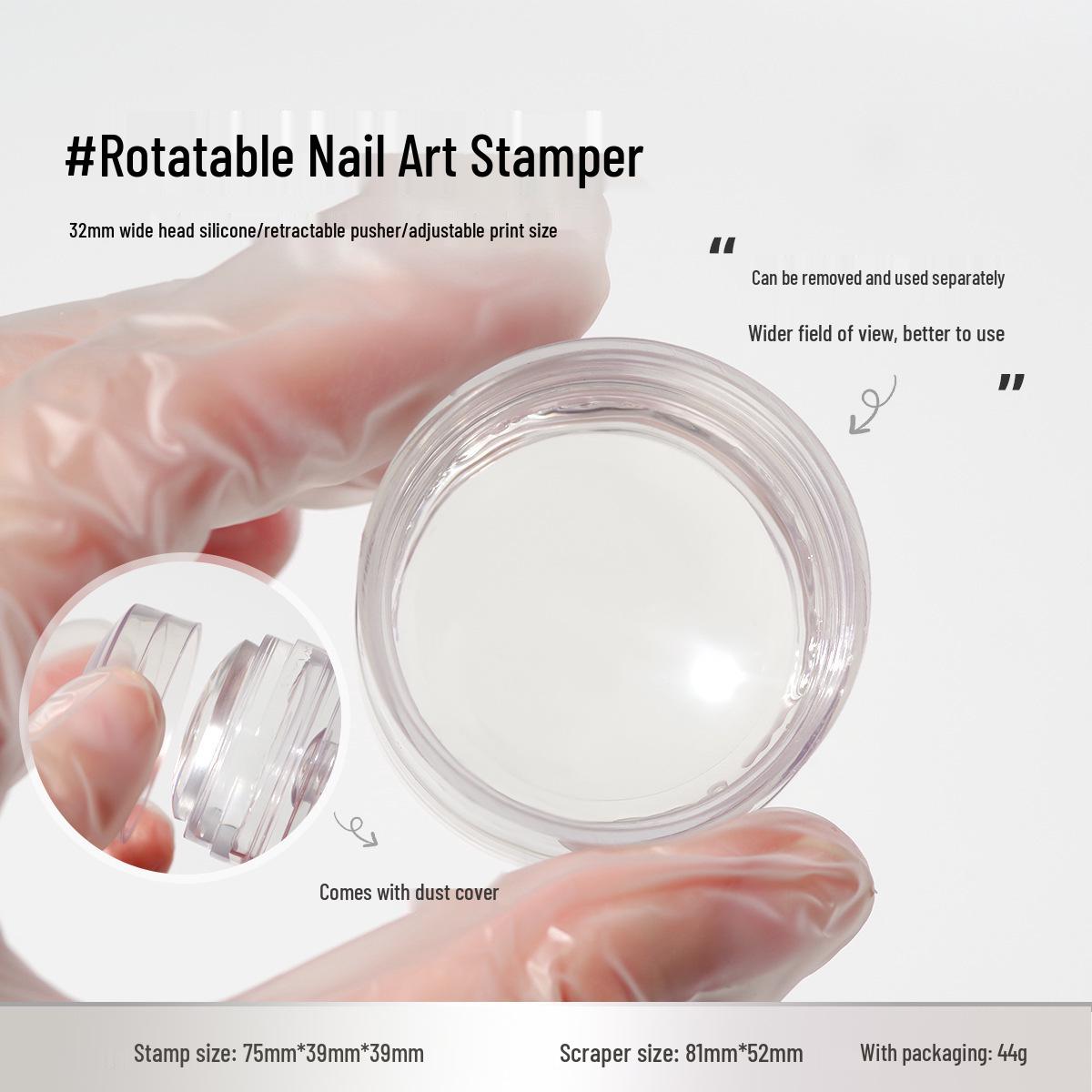 

Retractable Silicone French Nail Art Stamp Tool Set