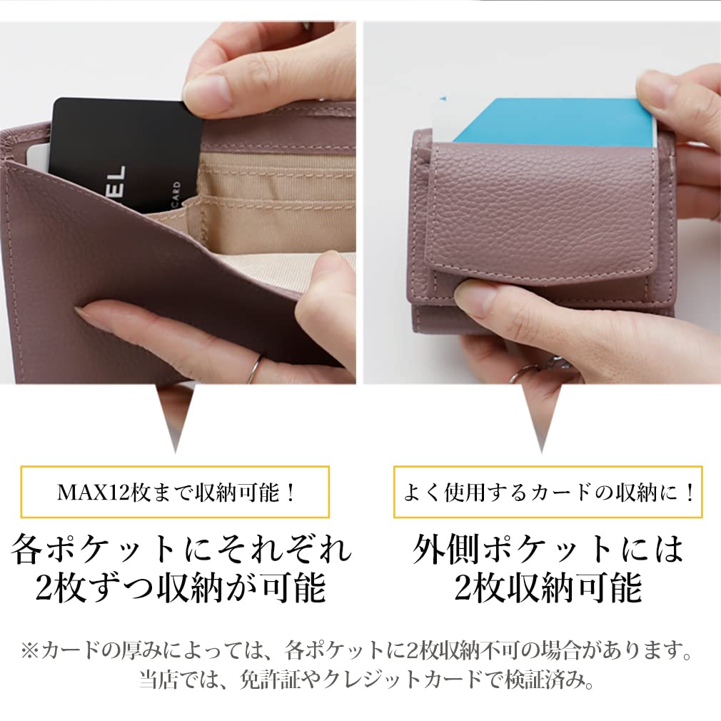 VITAFELICE Genuine Leather Square Mini Wallet for Anti-Skimming Women, Nsw-30065n (Yellow)