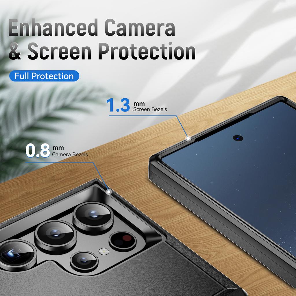 Military Armor Shockproof Case For Samsung S26 Ultra S25 Plus S24 S23 S22 S21 FE  PC+TPU Dual Layer Strong Protection Back Cover