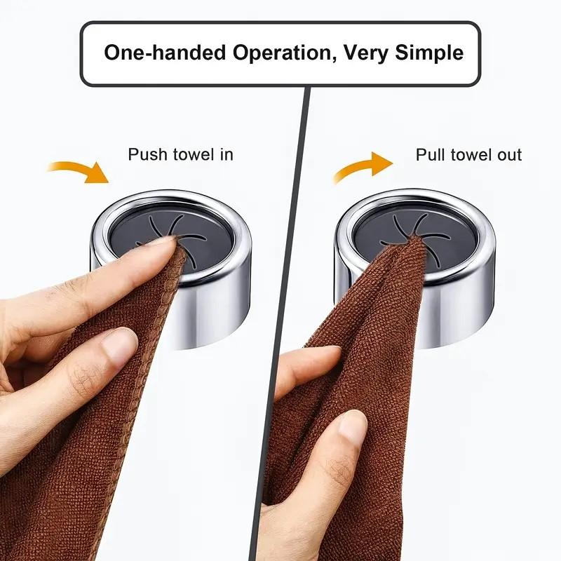 Fashion Self-Adhesive Towel Hooks Wall Mount Towel Hooks Plastic Easy Install No-Drill Kitchen & Bathroom Towel Holder for Home Cabinet, Garage