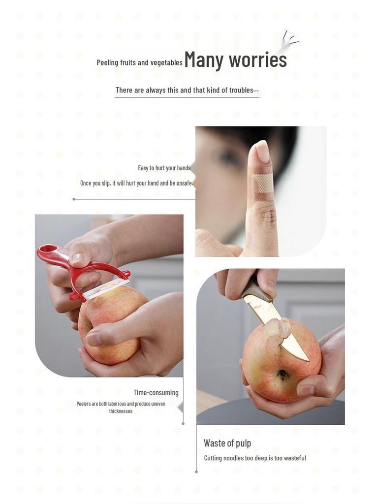 Multifunctional Hand-Cranked Kitchen Apple and Fruit Peeler