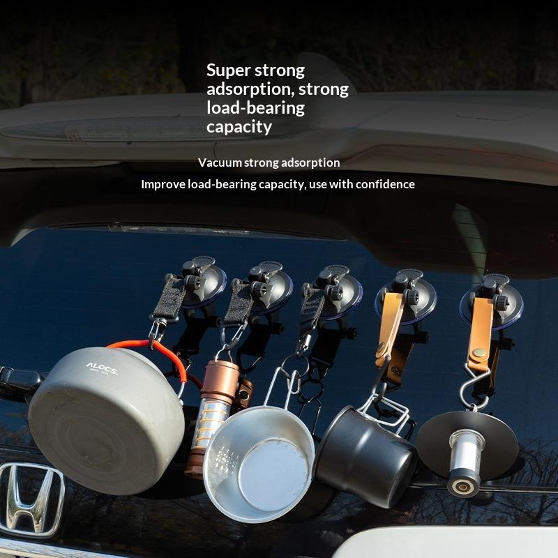 4 Pcs Car Tent Suction Cups Outdoor Camping Rope Powerful Suction Cup Buckle Side Tarps Tent Suckers Anchor Securing Hook