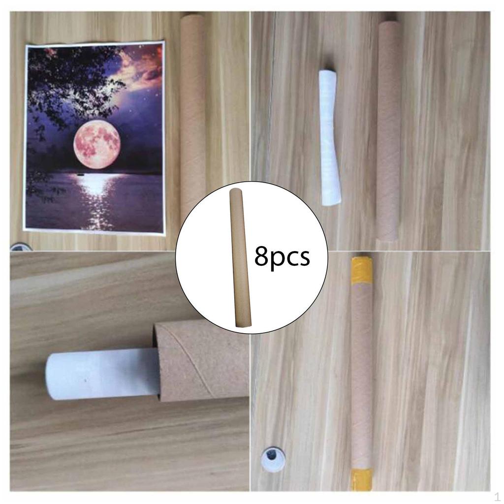 8 Stück Versandhülsen Bastelrollen für Bastelarbeiten Malen Dokumente Aufbewahrungsröhren Dick