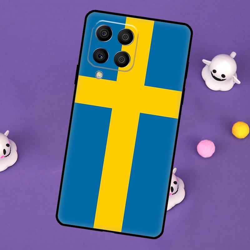 Sweden Flag Cover For Samsung Galaxy M54 M14 M34 M33 M13 M23 M53 M15 M55 M31 M51 M20 M30s M32 M52 Case