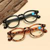 New Retro Anti Blue Light Reading Glasses Men Women Fashion Rivet Spring Leg HD Prescription Eyewear +1.0 +1.5 +2.0