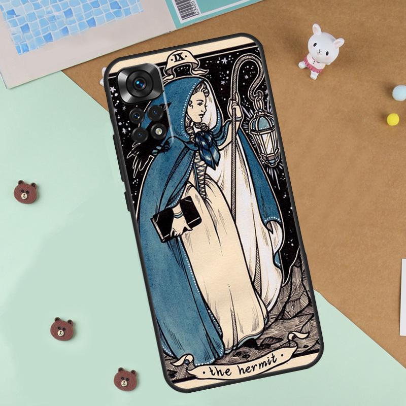 Tarot Card The Hermit Case For Xiaomi Redmi 14C 10C 12C 13C Cover For Redmi Note 14 Pro 13 9 10 11 12 10S 11S 12S