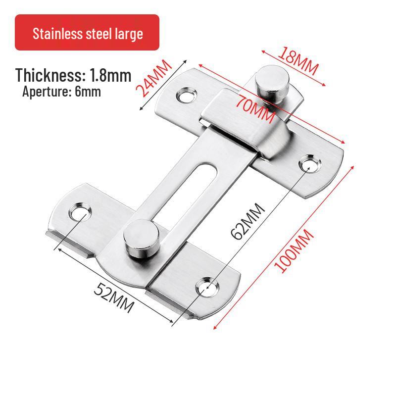 Right-Angle Push-Pull Door Latch Bolt for Sliding and House Doors.