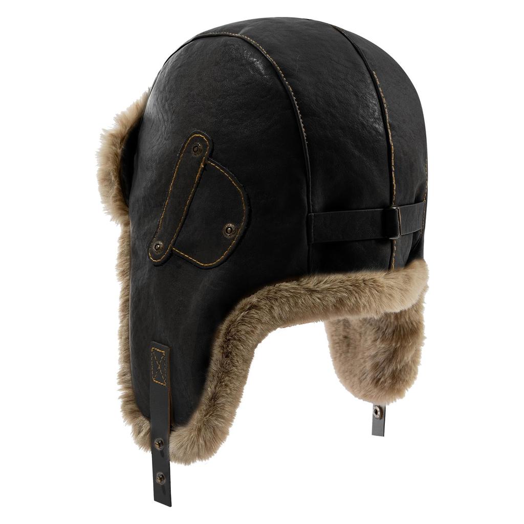 Croogo Pilot Cap with Ear Warm Russian Flight Cap for and Outdoor Men and Women Flaps, Hat, Skiing, Snowboarding, Commuting, School, Cycling,