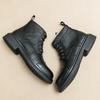 Large Size Autumn and Winter New Men's High-top Martin Boots Casual Fashion Leather Shoes Korean Version of the Trend Big Head Men's Boots