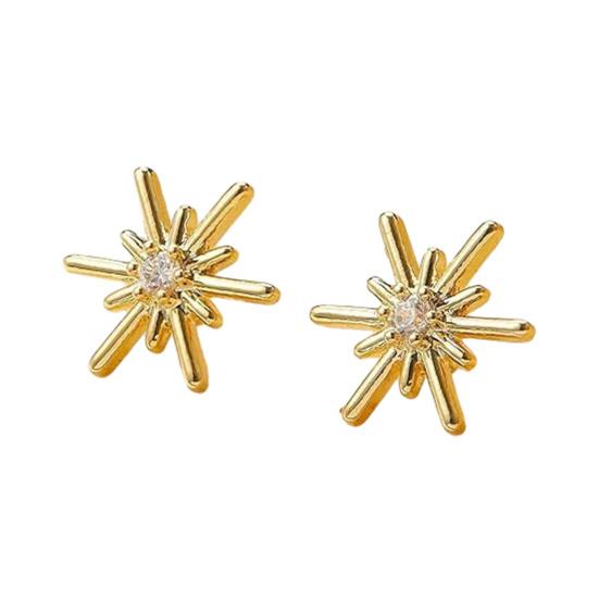 

Жіночі сережки-цвяшки у формі зірки, сережки-гвоздики зі стразами, мінімалістичні блискучі цвяшки, для повсякденного носіння, вечірні прикраси, подарунок для неї золотистий