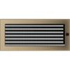 Vent Cover 17x37 gold - plated with blinds