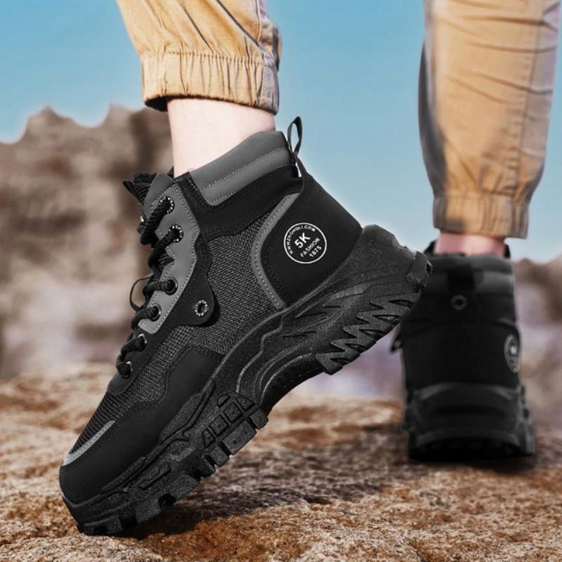 2024 New Men Boots Platform Plush Men's Snow Boots Thicken Winter Outdoor Sports Men's Casual Shoes Work Footwear Erkek Ayakkabı