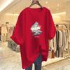 Women's Summer 2025 Pure Cotton Loose Long Sleeve Base T-Shirt