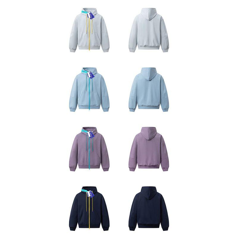 Wassup Trendy Basic Solid Color Cardigan Sweatshirt for Women, Hooded, Loose Fit, Trendy and Versatile, Couple Style Jacket for Autumn and Winter