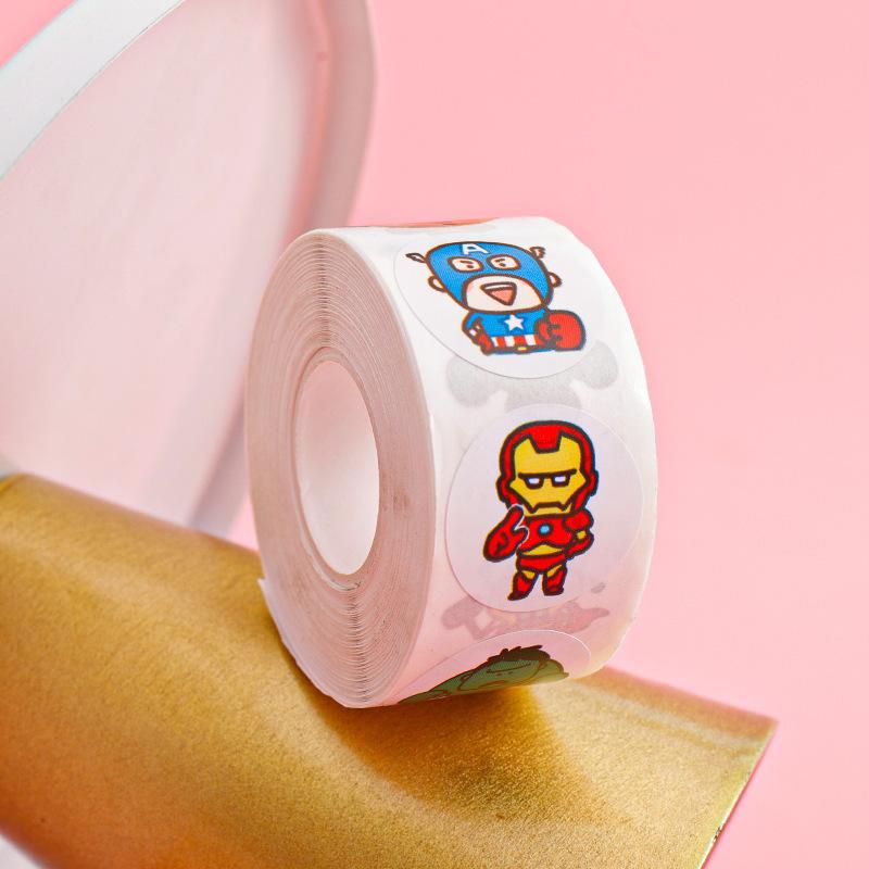 Stickers Decoration 500pcs/Roll Cute Cartoon Stickers Waterproof Stickers For DIY Scrapbooking Envelope Sealing, 5