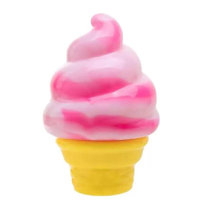 

1Pc Ice Cream Squishy Toy – Slow Rise Stress Ball for Kids, Cute Dessert Fidget, Fun Surprise Party Favor Gift рожевий