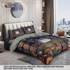 Three-Piece Totoro Series Down Duvet Cover Set with Digital Printing