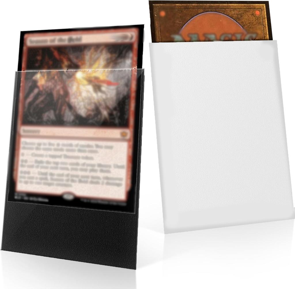 100 Pack Card Sleeves, Matte Dual Trading Card Sleeves with Opaque Back & Smooth Shuffle, Tear Resistant Card Protectors for TCG