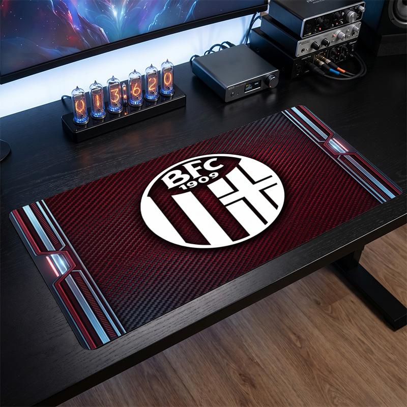 Bologna FC Theme Pattern Mouse Pad, Soccer Logo Design XXL Gaming Desk Mat Non-Slip Computer Mouse Pad