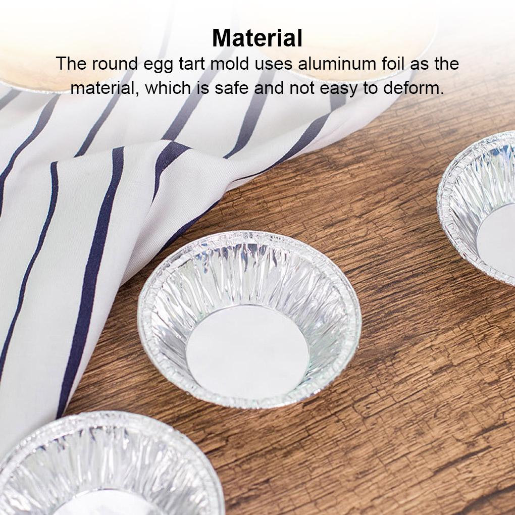 Pack of 100 Egg Tart Mold DIY Craft Single-use Baking Stackable Cookie Molds Cupcake Oven Dessert Mould Kitchen Bakery