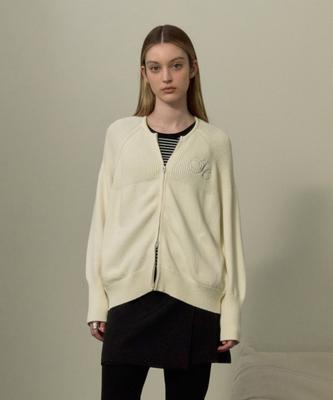 Jucyjudy Round Neck Knit Zip-Up Jumper Jzkt125A