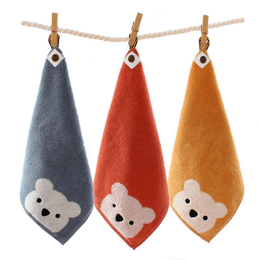 Kinder Handtücher Jungen Mädchen Kindergarten Cartoon Bär Muster Hangable Handtuch Baumwolle Baby Gesicht Handtuch Kinder Bad Produkte