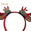 Realistic Deer Antlers Headband Adults Kids Soft Fabric Durable Construction Reindeer Design Christmas Hair Hoop