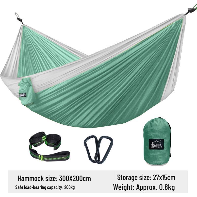 Outdoor Camping Parachute Nylon Double Hammock - Oversized and Colorful