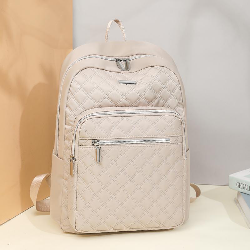 Quilted Women's Travel Backpack Large Capacity Schoolbag