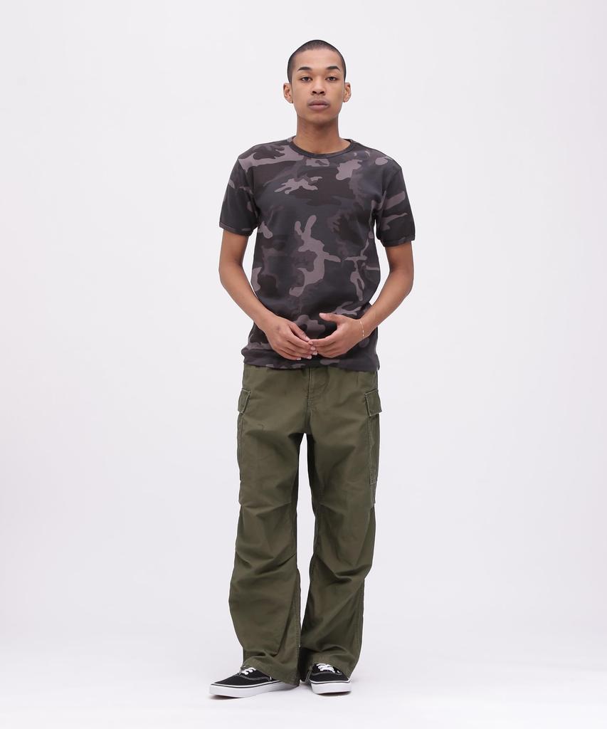 AVIREX DAILY RIB SHORT SLEEVE CREW NECK T-SHIRT(WEB Exclusive) CAMOUFLAGE black