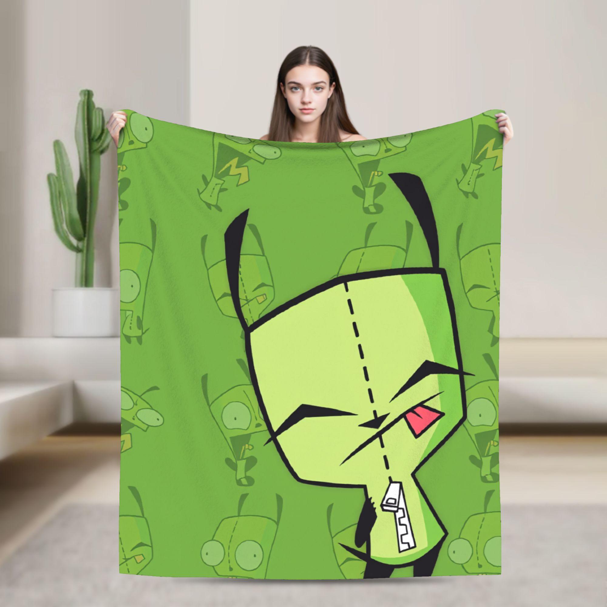 Beautiful Home Decoration Unisex Coral Invaders Zims Warm Blankets Kids Plush Throw Blanket Fluffy Couch Chair Flannel Bedspread Sofa Bed Cover
