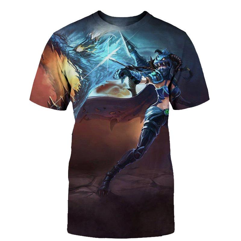 

Нова чоловіча футболка з круглим вирізом та коротким рукавом League of Legends LOL Yaso 3D футболка з цифровим друком 6XL