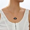 Bohemian Vintage Turkish Evil Eye Pendant Necklace Fashion Clavicle Chain Statement Long Necklace Women Jewelry