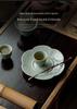 Guanlan Six-Petal Ceramic Teapot Stand & Snack Plate