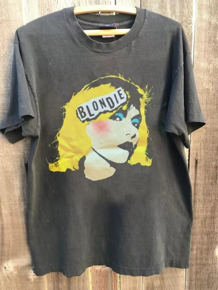 Blondie T shirt, Blondie Chacoal Color Shirt Reprint S-5XL Men Women Unisex T-Shirt XL