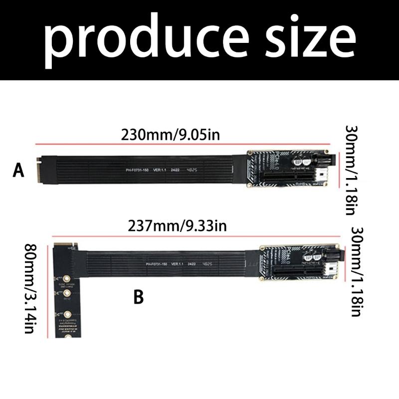M.2 M Key Nvme To PCIe4.0 Extension Cable Adapter Data Transfer Board for 2230 2242 2260 2280 Graphics Video Card