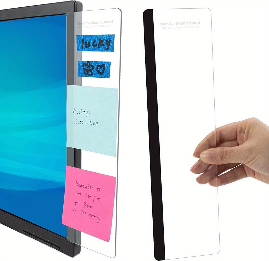 2pcs Computer Monitor Memo Board: Perfect Office Accessories for Women & Men - Home Office Decor & Desktop Message Holder