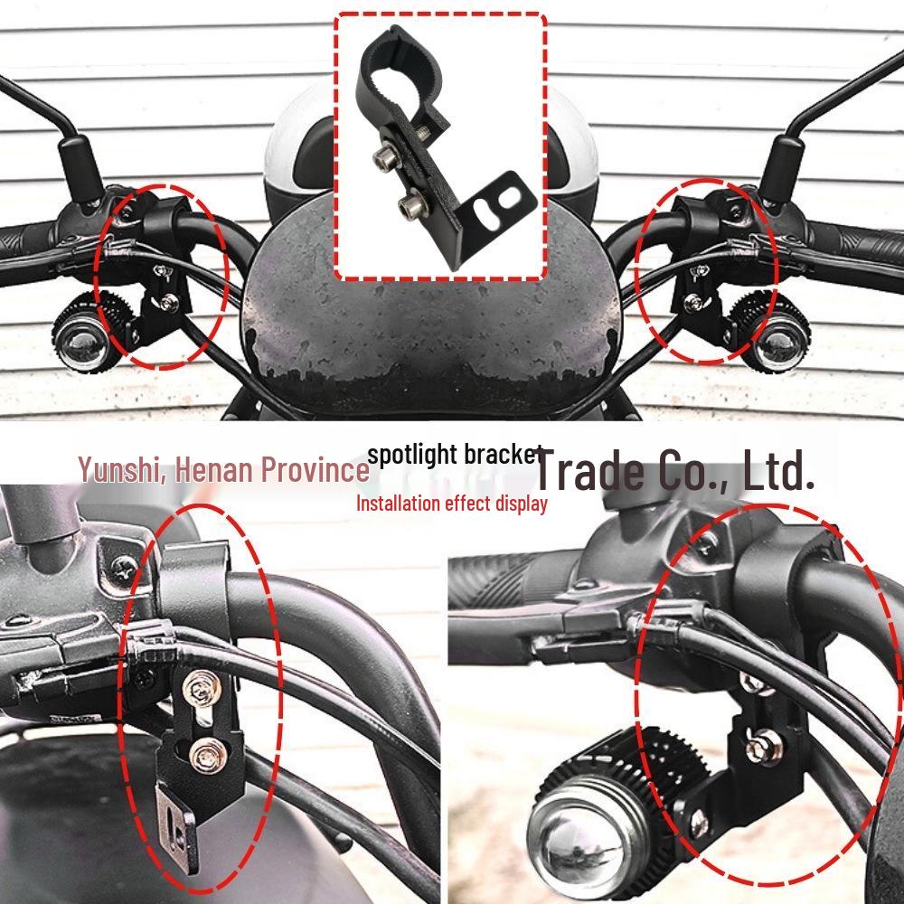 Durable Aluminum Alloy Spotlight Bracket for Motorcycle & Electric Vehicle