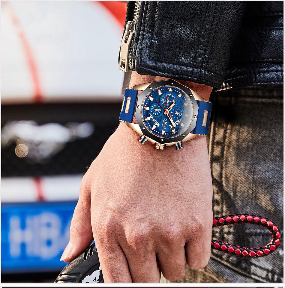 Men's Fashionable Multifunctional Luminous Waterproof Quartz Sports Watch